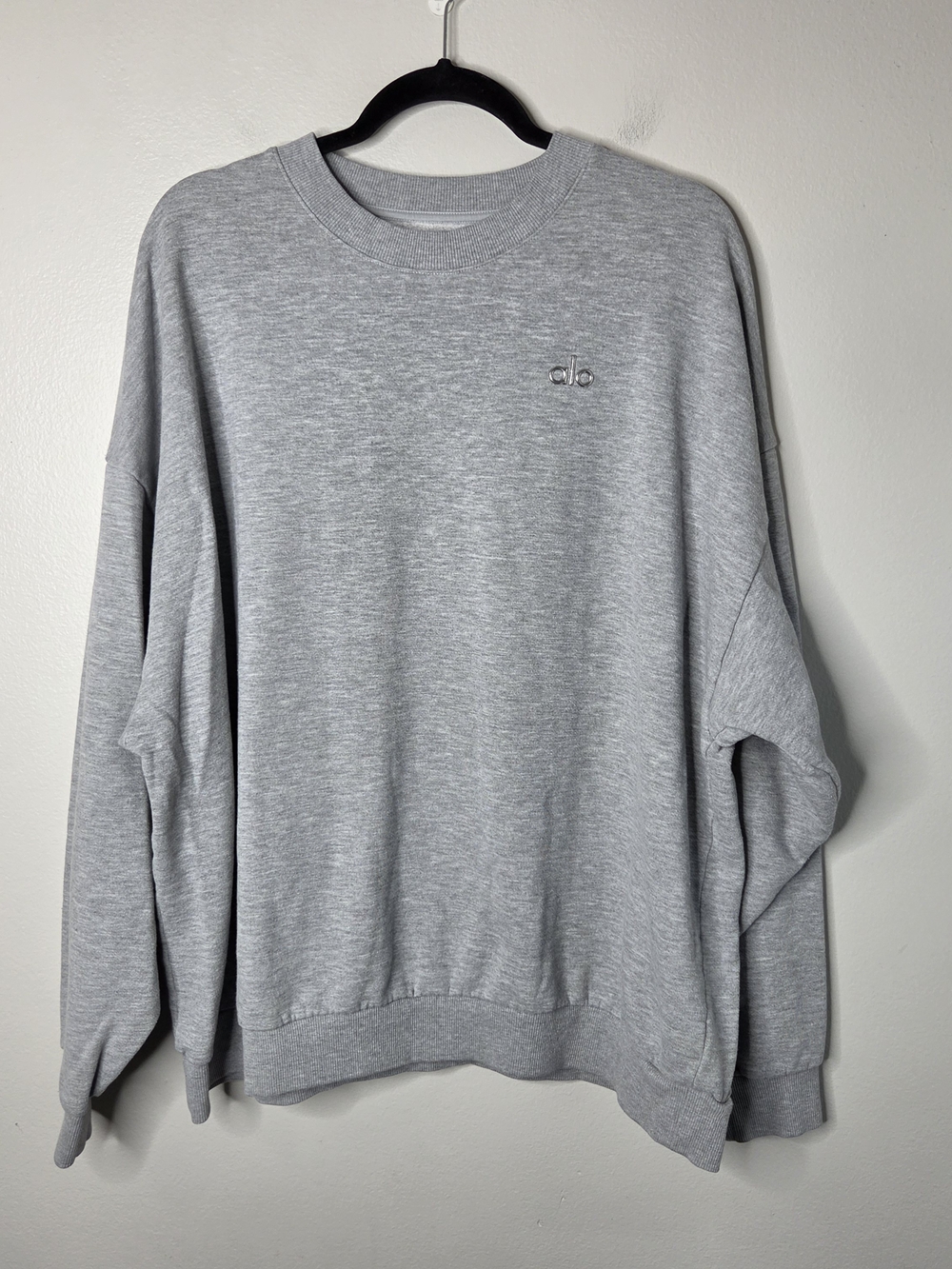 ALO Yoga Accolade Fleece Men's Light Gray Crewneck Sweatshirt